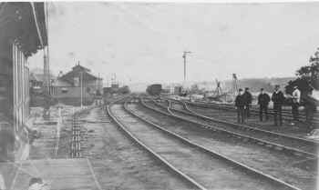 The view from Carnforth East Junction towards Furness and Midland Junction. The building to the left of the photograph probably stood about 1 mile further away, just past the actual junction. Thomas Rathbone Collection.