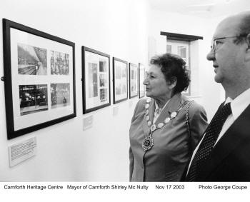 Carnforth Heritage Centre, Mayor of Carnforth Shirley Mc Nulty, November 17th 2003. Photo George Coupe.