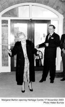 Margaret Barton opening Carnforth Station Heritage Centre 17 November 2003  Photo Helen Burrow