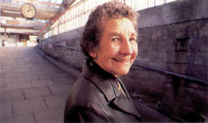 Looking back... Nora Cisinski at the subway where she "ran up and down" during filming.