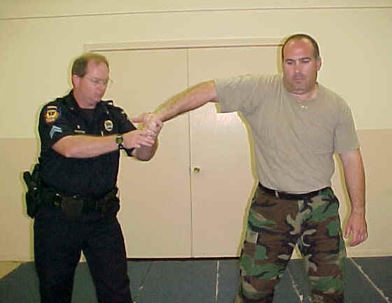 Sensei Turner demostrating technique.