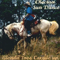 Glenda Ives Cargile riding CTR on Choctaw Sun Dance