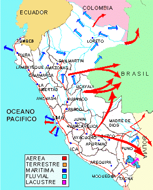 Rutas del Narcotr�fico en Per�