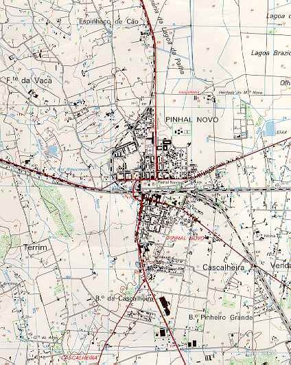 Carta Topogr�fica do Pinhal Novo
