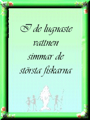 I de lugnaste vattnen ...