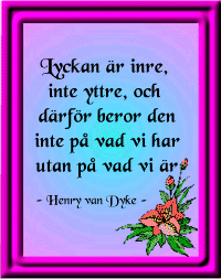 Lyckan &auml;r inre ...