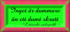 Inget &auml;r dummare ...