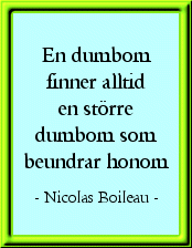 En dumbom finner ...
