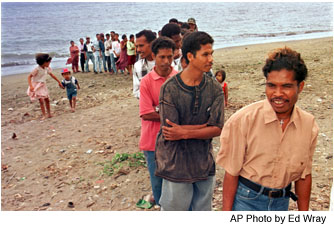 Refugees emerge from Lake Tobesofkee