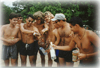 Nossa mascote Zoraide, tomando umas biritas.