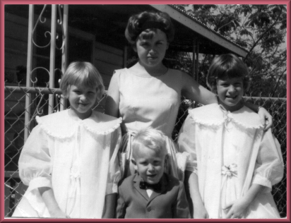 Me, Deborah, Vicki, and Robert all dressed up in our Easter best