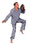 man in pajamas