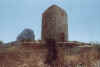 Roman tower and mountain Ifach at Calpe, Spain