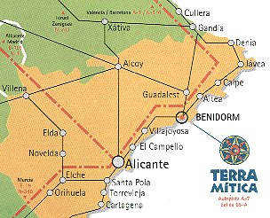 Terra Mitica situation plan, map