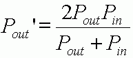 Pout'=harmonicmean(pOut,pIn)