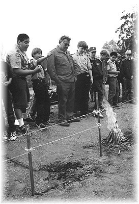 Troop 668 at the District Camporee, March 1999