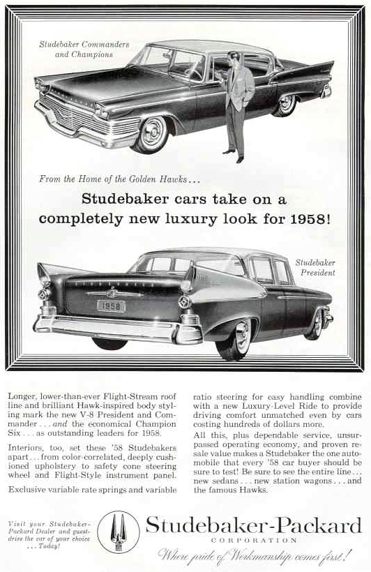 1958 Studebaker sedans.jpg (291380 bytes)