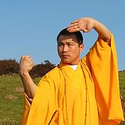 Photo of Master Xing Du demonstrating a Kungfu position.