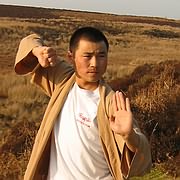 Photo of Kungfu Master Xing Du, during visit to North Wales.