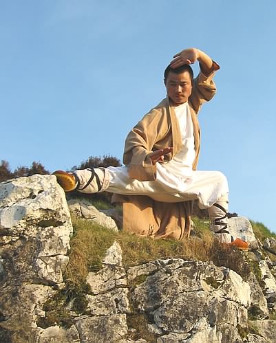 Master Xing Du During A Visit To Mountains Of Wales.