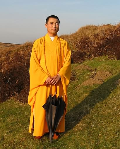 Master Xing Du During A Visit To The Mountains Of Wales.