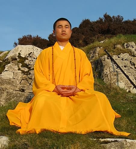 Master Xing Du During A Visit To The Mountains Of Wales.