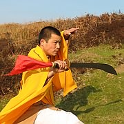 Photo of Kungfu Master Xing Du, during visit to North Wales.