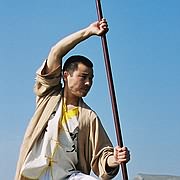 Photo of Kungfu Master Xing Du, during visit to North Wales.