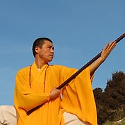 Photo of Kungfu Master Xing Du, during visit to North Wales.