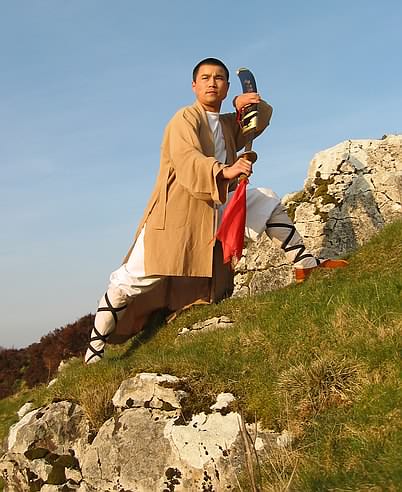 Master Xing Du During A Visit To The Welsh Mountains.