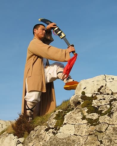 Master Xing Du During A Visit To The Mountains Of  Wales.