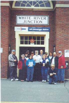 Group photo before we start,
 taken at White River Junction Amtrack  Station