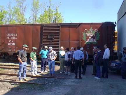 Standing infront of the engine house