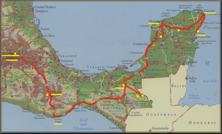 unsere Route...