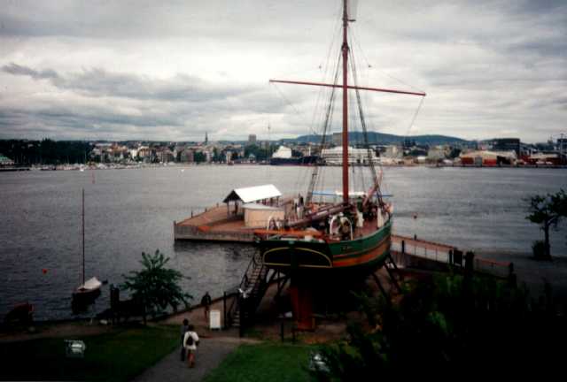 Pohled na m�sto z poloostrova Bygd&oslash;y