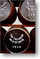 Barrels at Talisker distillery