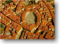 Aerial view of the Old Town, Lucca