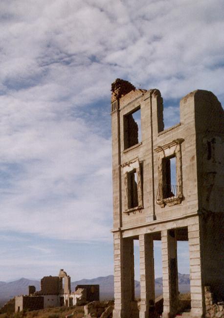 the bank in the ghosttown rhyolite