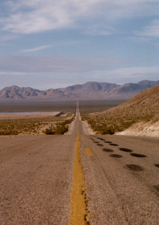 the road from beatty, NV to death valley