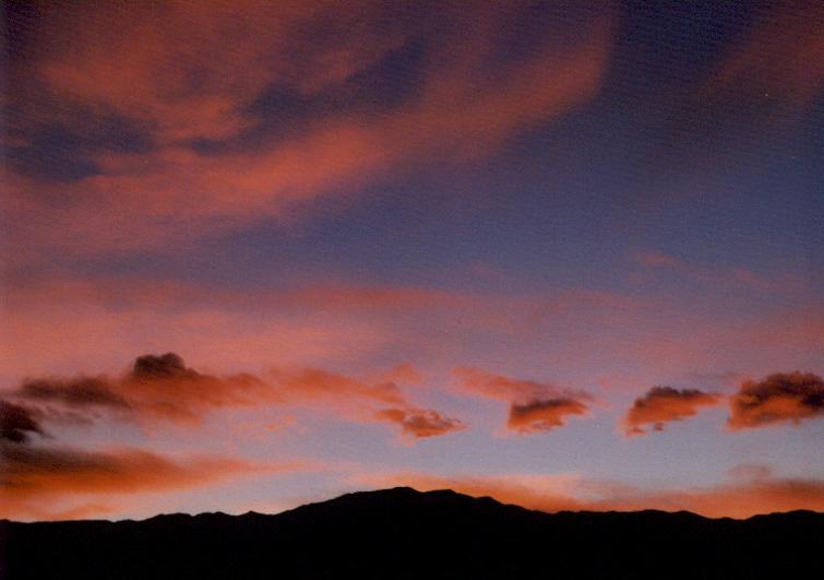beautiful sun set near death valley