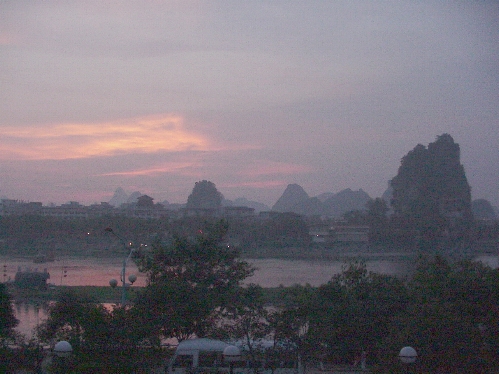 Sunset over downtown Guilin
