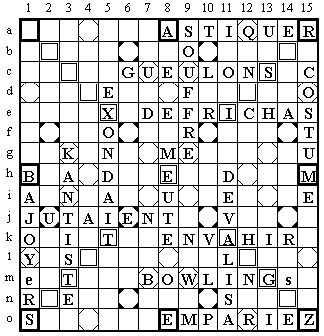 Fond, meilleure grille