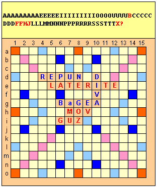 Situatia de pe grila, inaintea acestei depuneri