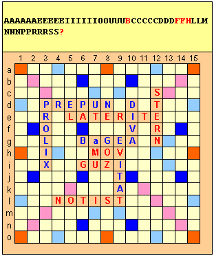 Situatia de pe grila, inaintea acestei depuneri