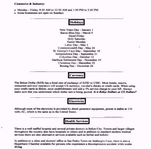 ABOUT BELIZE PAGE 3