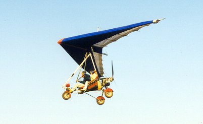 Microlight in flight
