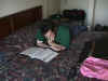Adam reading