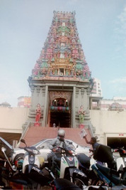 One of many Hindu temples you can see.