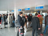 Passport control at Sarajevo Int. Airport