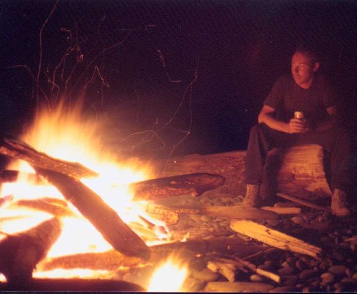 My Uncle Tim backpacking at Olympic Nat'l Park, Washington!